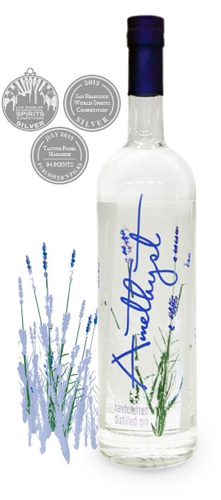 Amethyst Lavender Gin Bottle Photograph